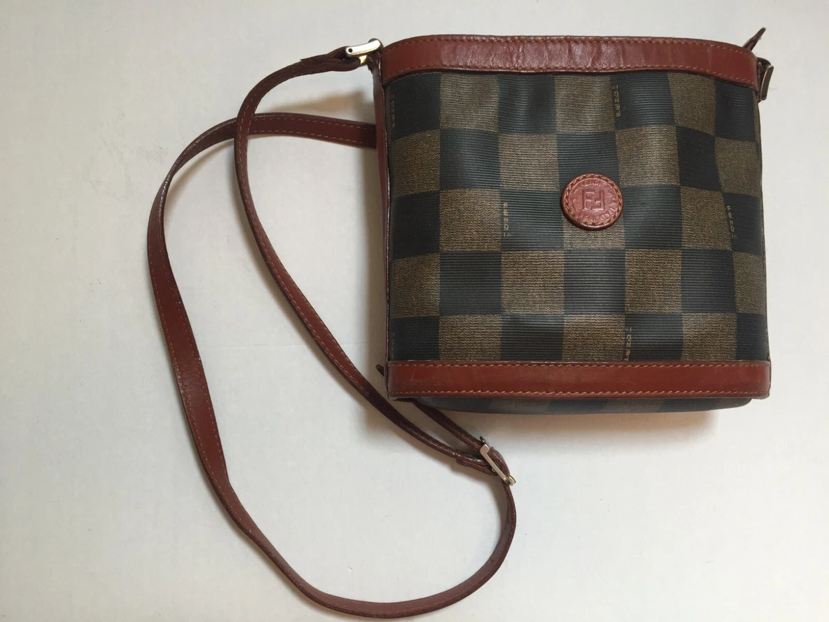 Fendi Vintage Brown Leather Crossbody