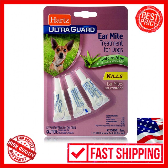 Hartz Ultra Guard Ear Mites Treatment Dogs Contains Aloe Clear Care (3