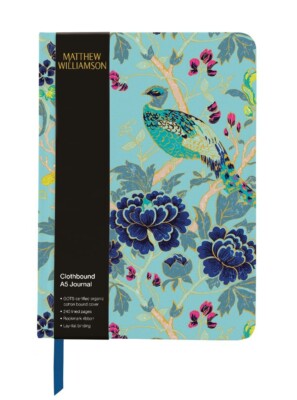 Matthew Williamson Magnolia Peacock A5 Leinen Journal