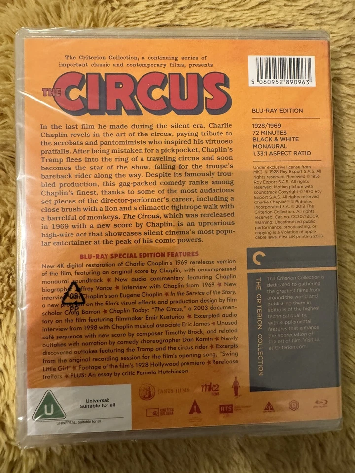THE CIRCUS (1928/ 1969) SPECIAL EDITION BLU RAY -CHARLIE CHAPLIN CRITERION - Image 2 of 2