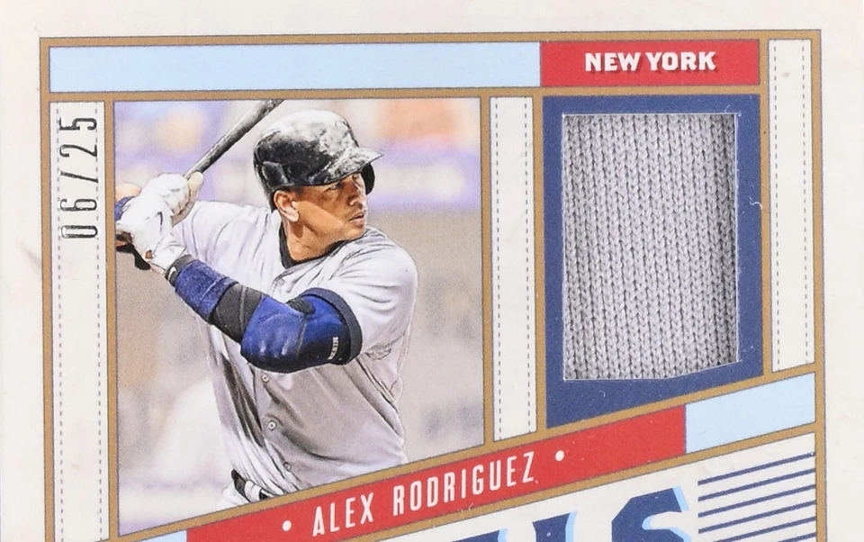 ALEX RODRIGUEZ DAIVD ORTIZ 2019 Leather & Lumber Rivals Materials /25 GEM MINT - Image 2 of 4