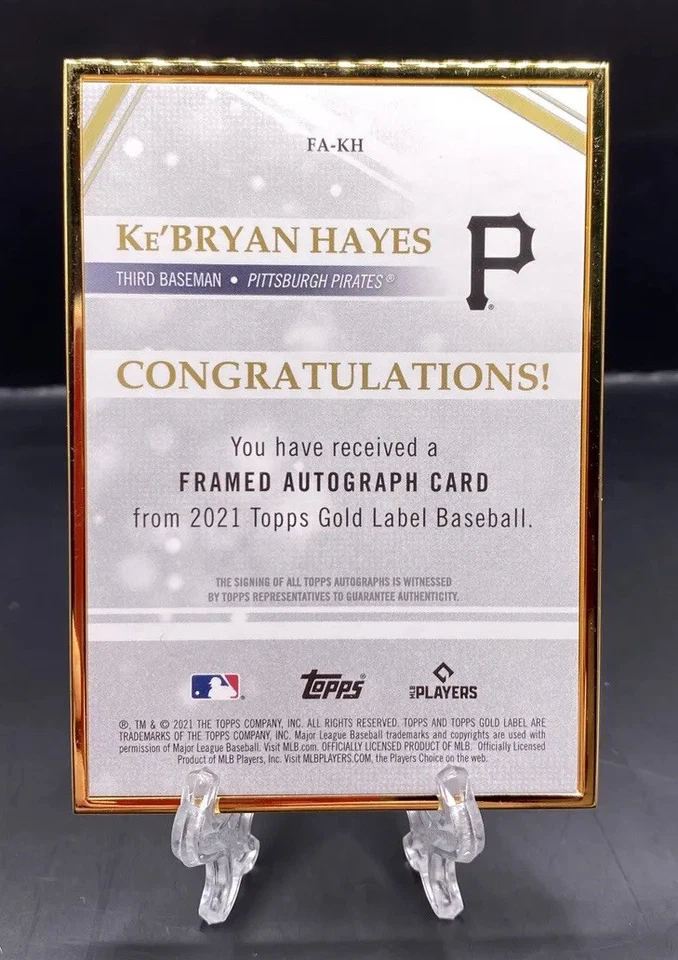 2021 Topps Gold Label Ke’BRYAN HAYES FRAMED ROOKIE AUTO /75!! PIRATES RC🔥🔥 - Image 2 of 2