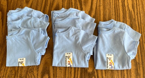 8 Blank Plain Garanimals Girls T-shirts 