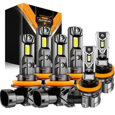 AUXBEAM For Toyota Tacoma 2016-2023 LED Headlight High Low Beam Fog Light Bulbs