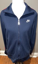 Nike Golf Sport Jacket Womens Size Small Blue Red Striped