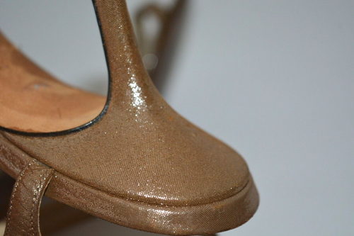 JIMMY CHOO METALLIC GOLD CLASSIC STRAPPY PUMPS WOMEN SZ 36/6 *GUC - Picture 10 of 12