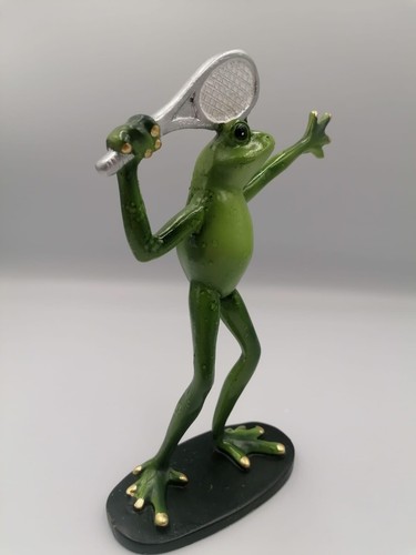 Frosch Figur Tennis Tennisspieler Sport Freizeit Deko Geschenk - Bild 2 von 5