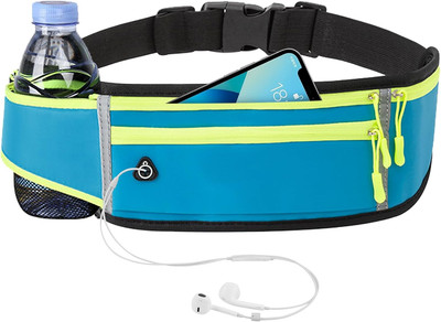 Running Belt with Water Bottle Holder, Adjustable Waterproof Sports Waist Pack, 