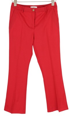 PT Torino Jaine Damen Hose 38 Rot Bootcut Für Knöchellang Reißverschluss Fly 249