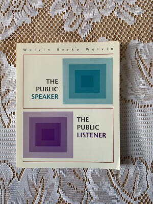 Public Speaking by Andrew D. Wolvin (1992, Trade Paperback)