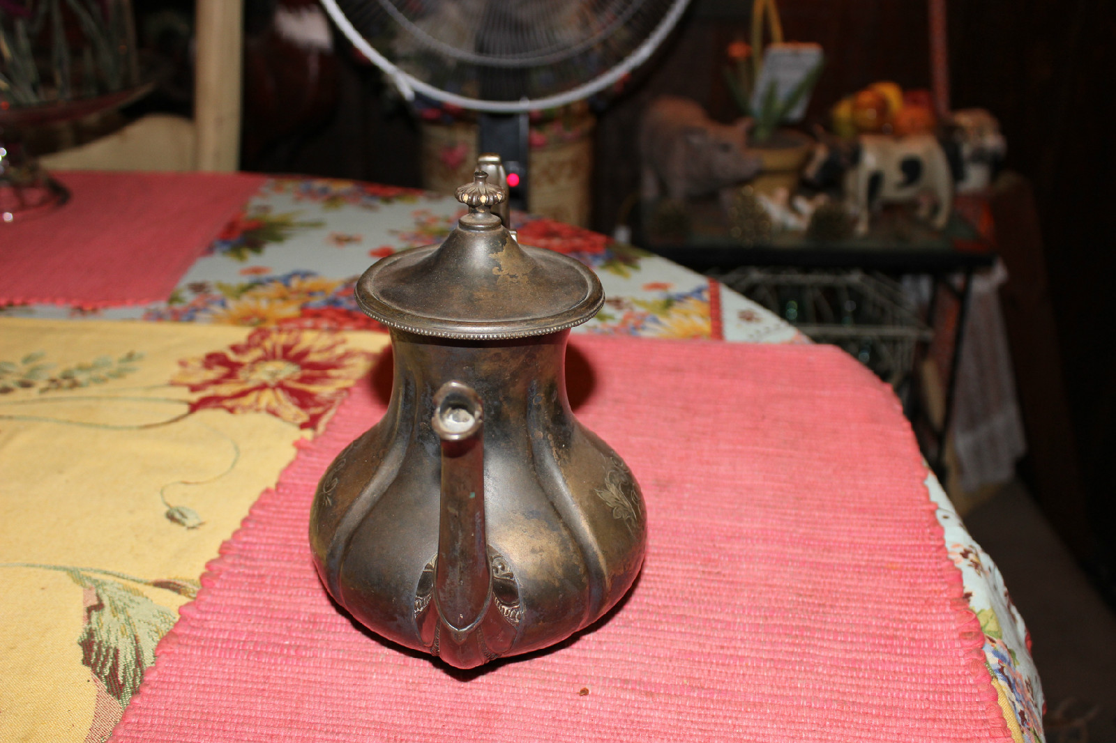 Antique Superior Silver Company Silver Metal Teapot Coffee Pot 7004