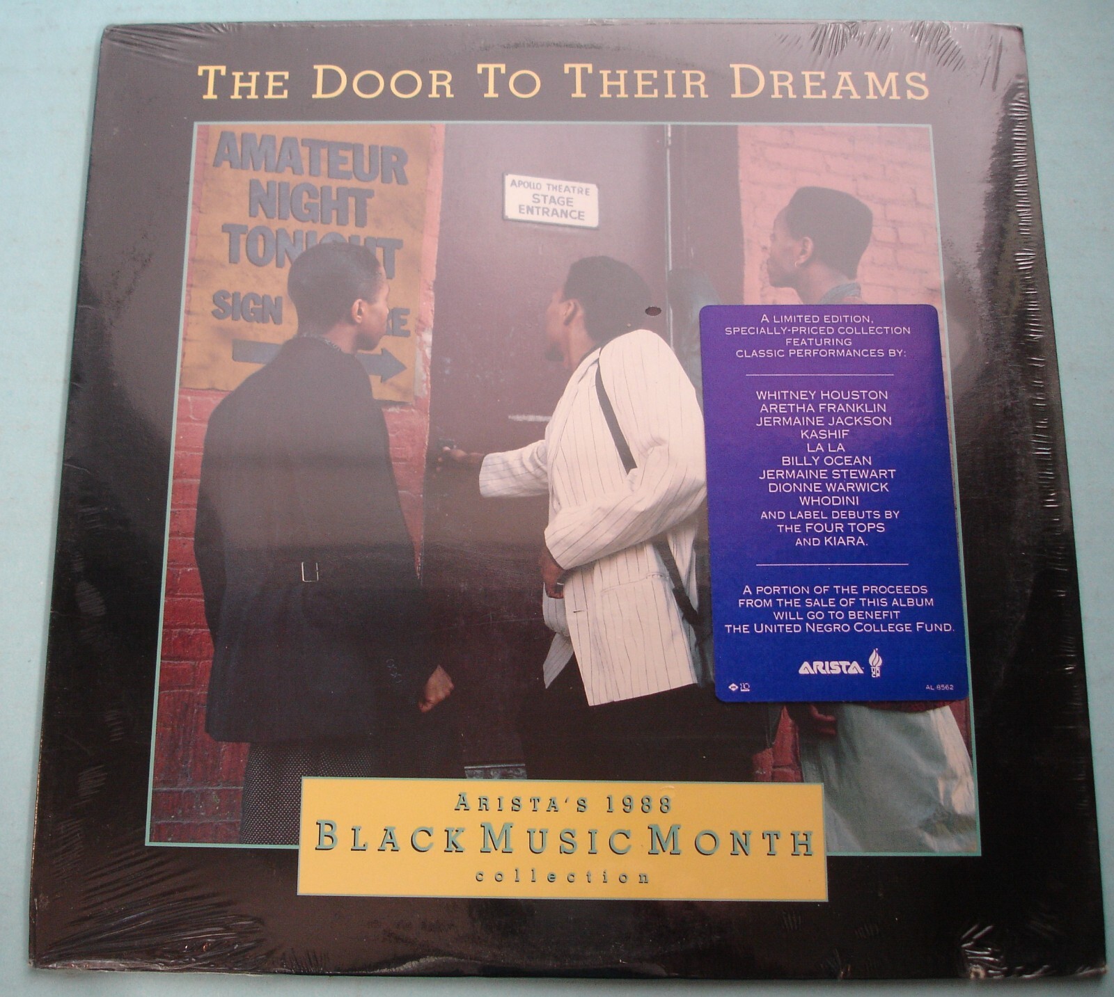 DOOR TO THEIR DREAMS ARISTA 1988 Sealed Lp BLACK MUSIC WHITNEY 4 TOPS DIONNE