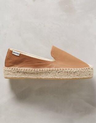 Soludos Women's Espadrilles Camel Brown Leather Summer