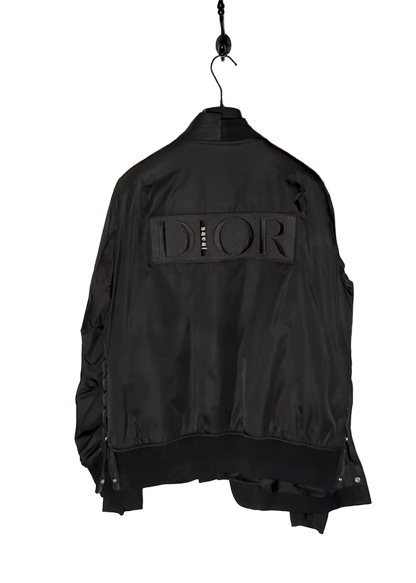 Dior X Sacai FW21 Black Hybrid Zip-up Bomber Jacket - 50 IT | eBay