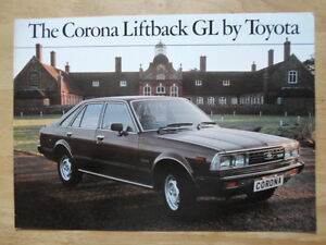 TOYOTA CORONA LIFTBACK GL 1979 UK Mkt Sales Brochure | eBay