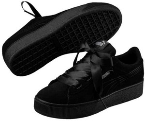 Scarpe Puma Vikky Platform Ribbon S 366418 01 Sneakers Donna Black Suede  Fiocco | eBay