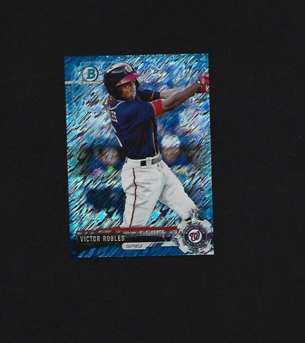 2017 Bowman Chrome Mini Victor Robles Blue Simmer Refractor BCP73 70/150