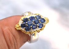 Sapphire Ring in Sterling Silver -- Size 7