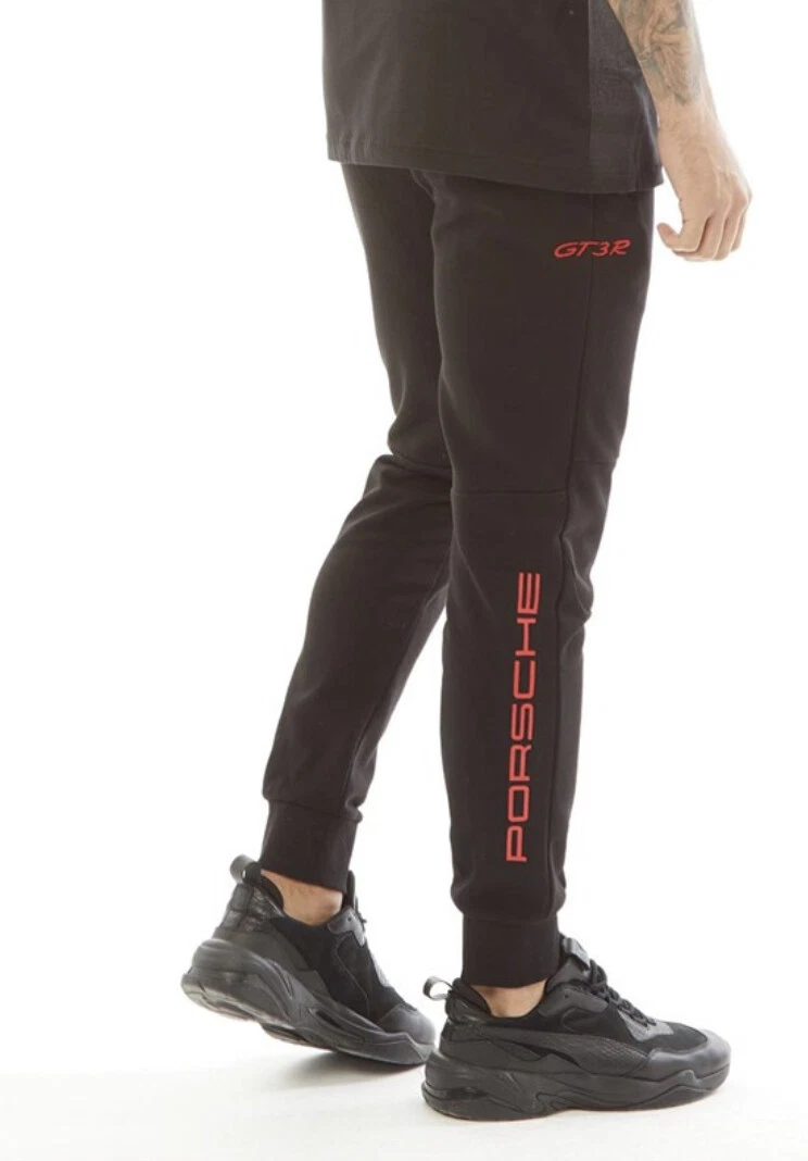 Puma Porsche Legacy Mens Joggers Black Red Pants Size XS 28w new