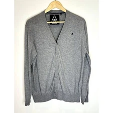 Gaastra Men's Classic Vneck Sweater Cardigan Size Medium-Large Cotton Silk B19