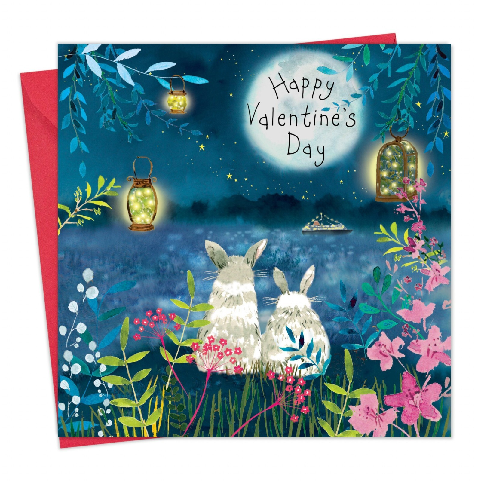 Valentines Day Card Rabbits - Valentine Card For Her - Valentines Card For Him