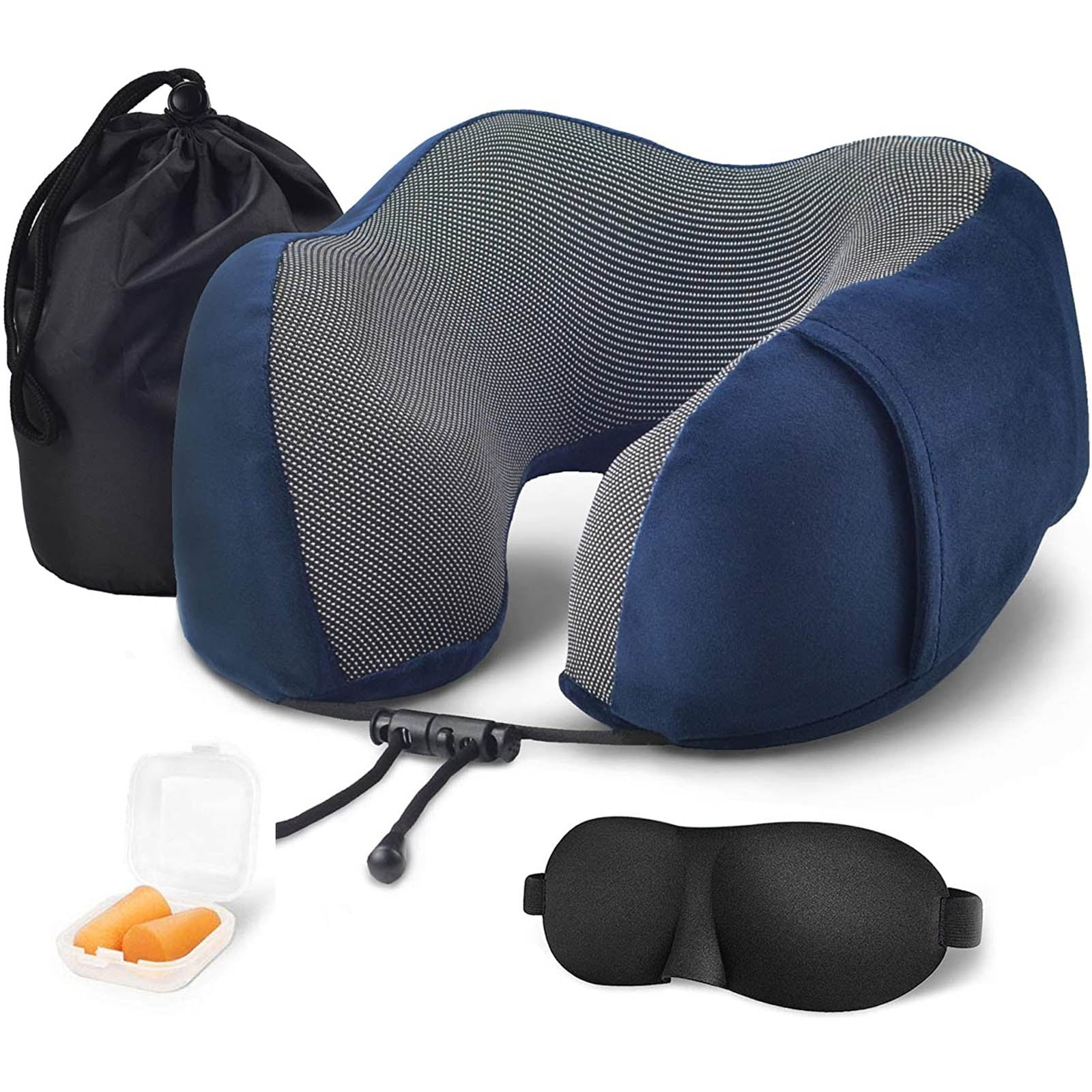 Travel Pillow Luxury Memory Foam Neck & Head Support Pillow Soft Sleeping Rest C-image