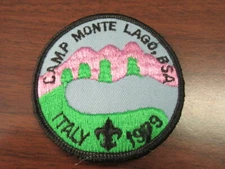 Transatlantic Council Camp Monte Lago, Italy 1979 Patch   c80