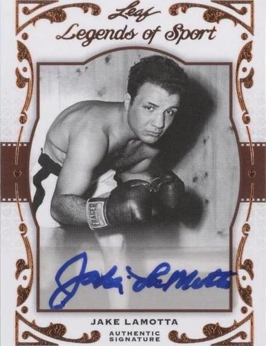 2011 Leaf Legends of Sport - Jake LaMotta #BA-34
