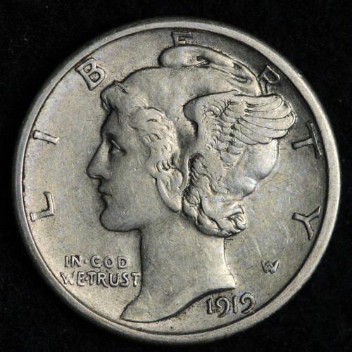 1919-D Mercury Silver Dime AU+ E274 TULM