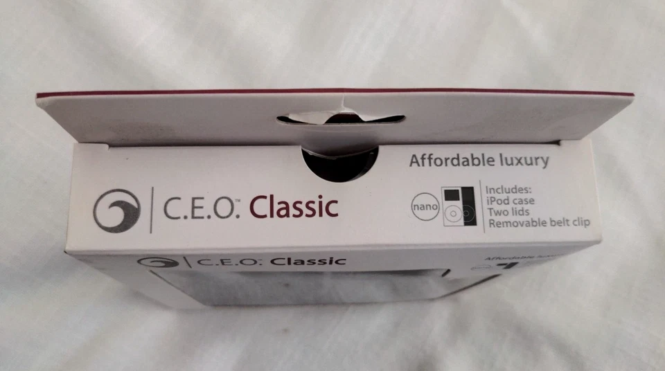 NIB Marware CEO Classic iPod Nano Leather Case 2 Lids Pocket Belt Clip $30 NEW - Image 2 of 4