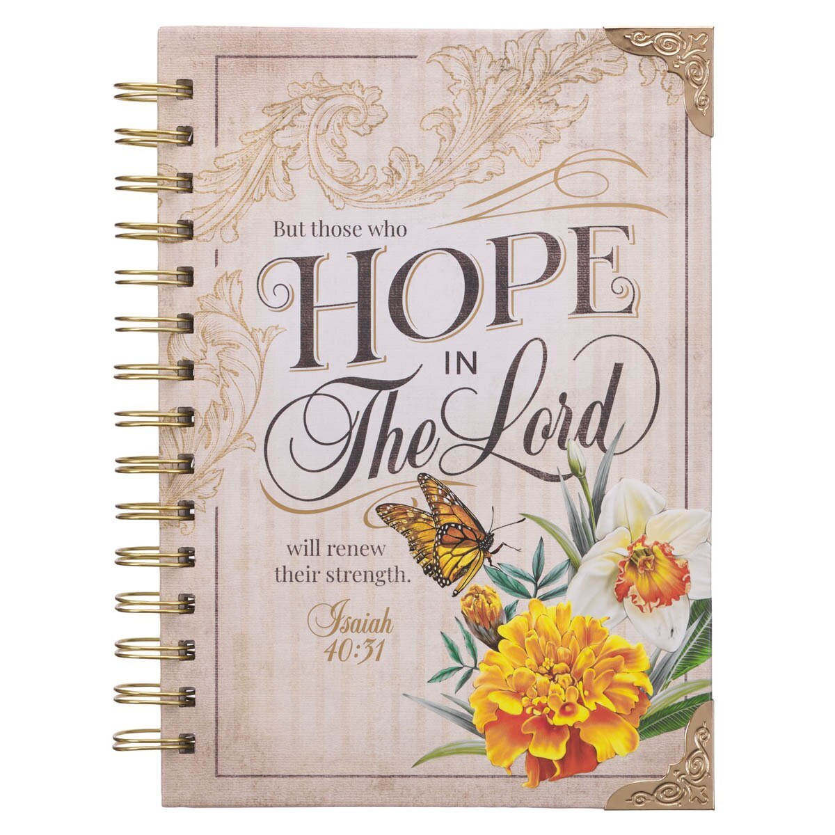 Journal w/Scripture for Women Hope in The Lord Isaiah 40:31 Butterfly Deep-image