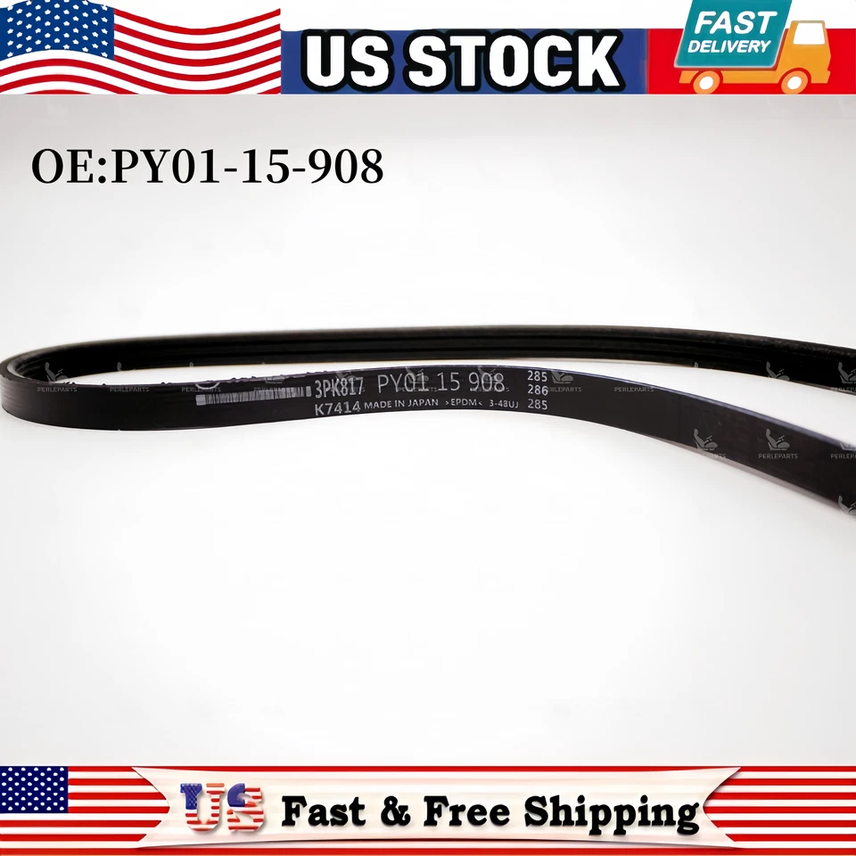 NEW OEM Mazda 2014-2024 Mazda3 Mazda6 CX-5 Water Pump Drive Belt PY01-15-908 - Image 2 of 4