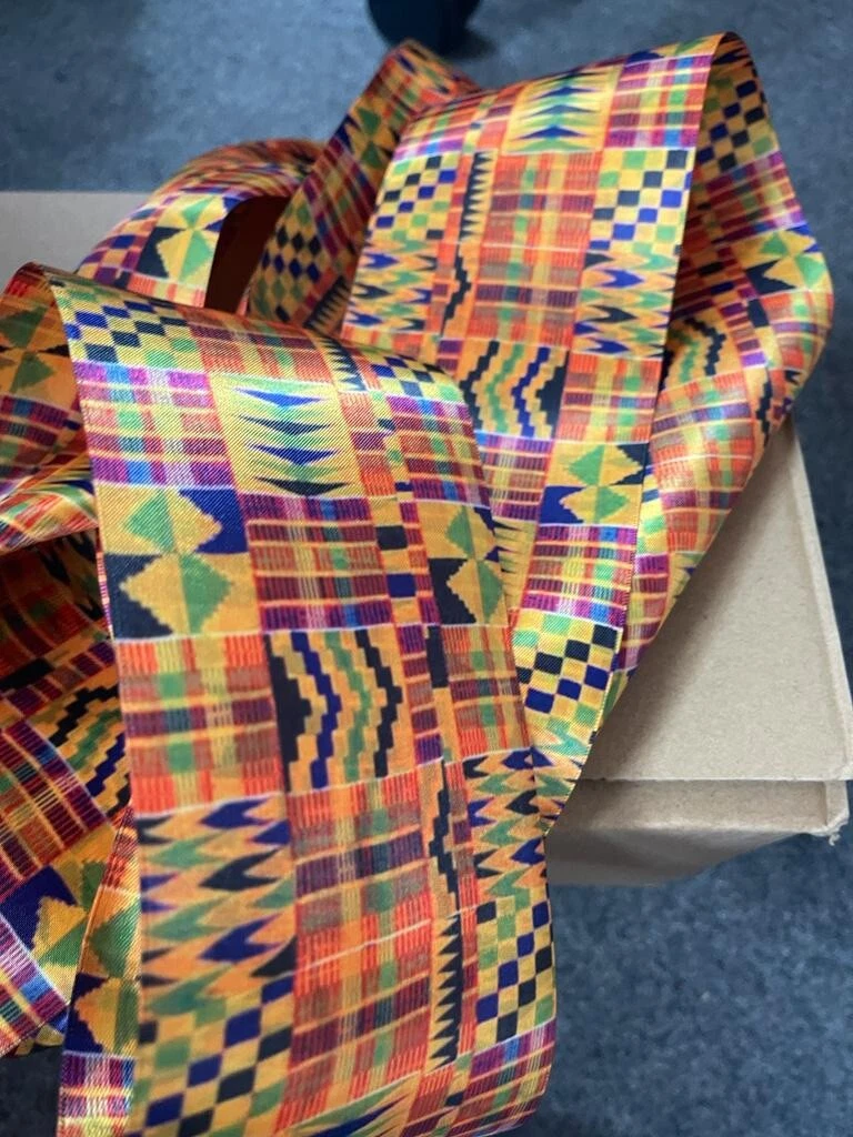 African print deals ribbon