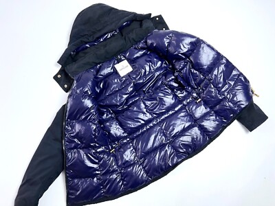 Auth Women's MONCLER Grenoble Amiens Navy Blue Zip Up Down