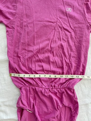 NWT Vintage DANSKIN Blouson Leotard One-Piece Purple Cotton Blend Sz Large USA - Picture 9 of 14
