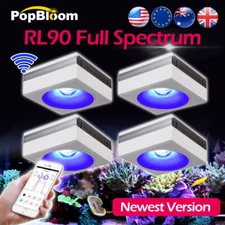 PopBloom 4PCS RL90 WiFi Full Spectrum Light Aquarium Marine Led Light Reef 72in