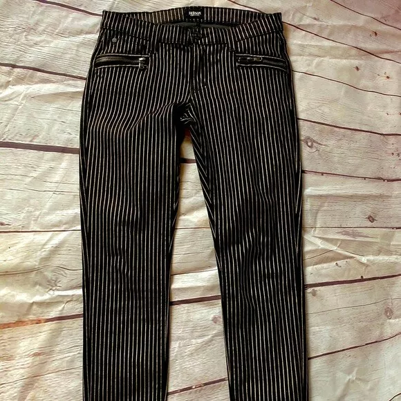 Pinstripe black deals jeans