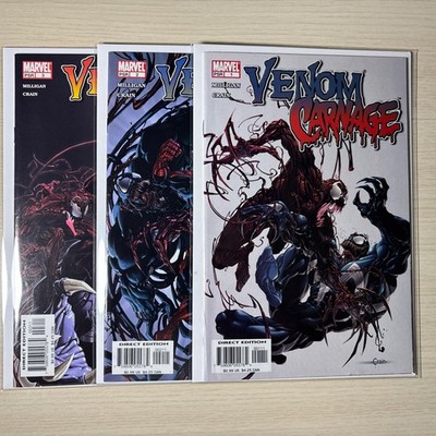 Venom vs Carnage #1-3 Marvel Comics 2004 1st Toxin, Clayton Crain