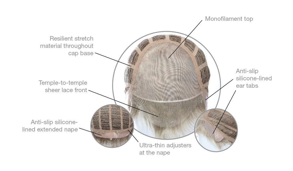 Peluca HIM Grit Cut M17S marrón ceniza claro color cabello peluca natural de HAIRUWEAR Foto 4 de 4