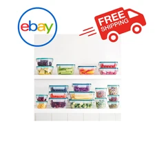 Snapware 38-Pc Plastic Food Storage Set – BPA-Free Leakproof Snaplock Lids