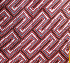 HERMES  MENS SILK TIE  5422OA 5422 oa  H LOGO  CUBES OPTICAL ILLUSION  60"