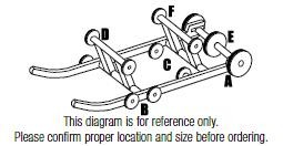 PPD Group Idler Wheel-6.5in. x 25mm-Red for 1995-2003 Ski-Doo Skandic 500 WT