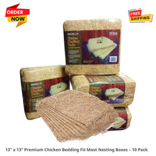 10 Pack Chicken Nesting Pads 13x13 Premium Nesting Box Bedding Made in USA Beige
