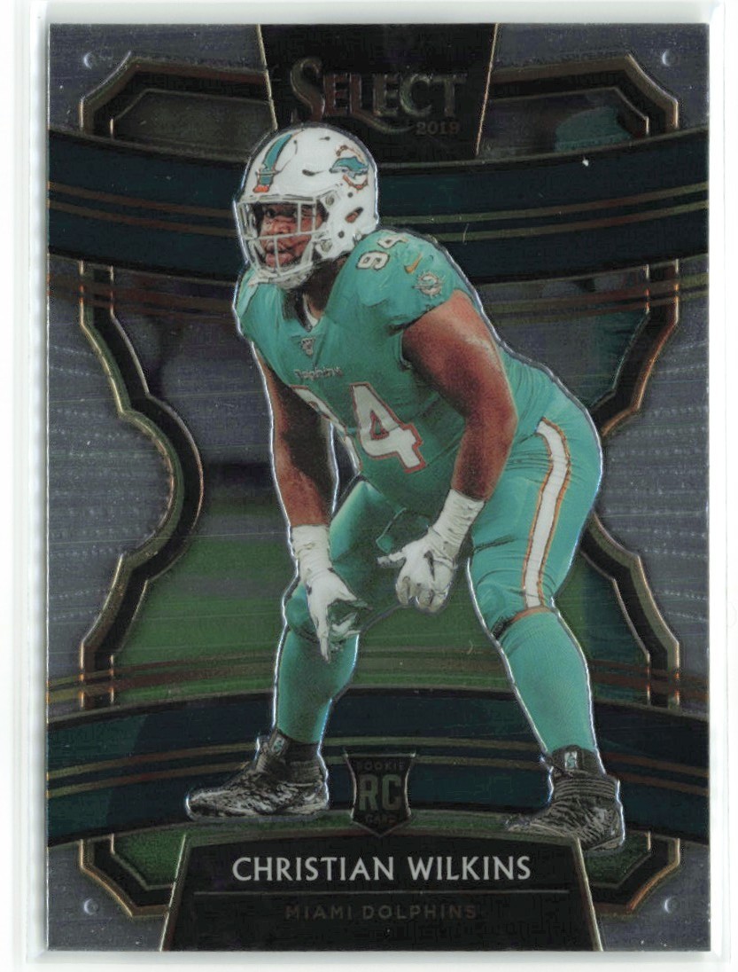 Christian Wilkins RC 2019 Panini Select Miami Dolphins #4