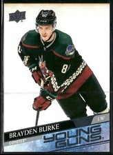 2020-21 Upper Deck Brayden Burke Young Guns RC #499 Arizona Coyotes