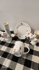 Avon Bunny Collection Ceramic Mug, Plate, Egg Cup, Vase Set Easter Rabbit