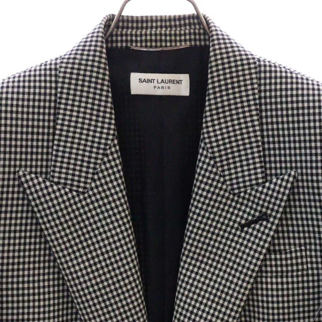 GIACCA SARTORIALE SAINT LAURENT PARIS FANTASIA PIED DE POULE 680069 risvolto a punta usata