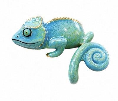 Chameleon Lizard Unique Enamel ring size 6 1/2 Gift Tropical Jewelry NEW