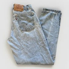 Levis 560 Jeans Mens 28 x 30 Loose Fit Tapered Leg Blue Denim 90s Baggy Vintage