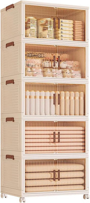 Foldable Storage Box, Plastic Box Transparent Double-Sided Double-Door Large Cap